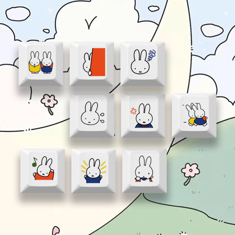 New Miffy rabbit cartoon cute  - огляд і ціна Gaming Keyboard Mechanical