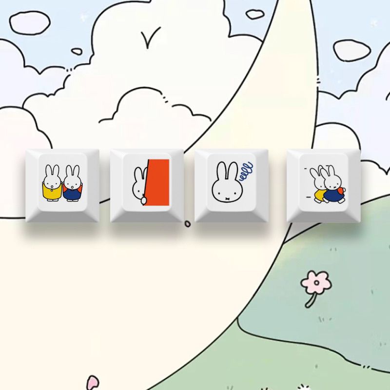 New Miffy rabbit cartoon cute  - огляд і ціна Gaming Keyboard Mechanical