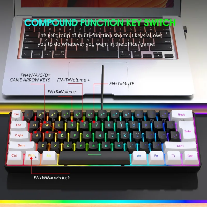 Keyboard and Mouse 60% Compute - огляд і ціна Gaming Keyboard Ergonomic
