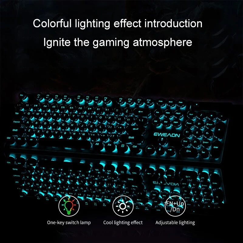 Retro Punk Mechanical Feel Key - огляд і ціна Gaming Keyboard Mechanical
