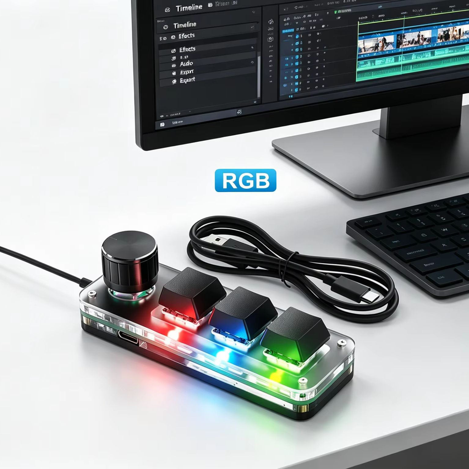 Programmable 3 Keys With Knob  - огляд і ціна Gaming Keyboard Number Pad